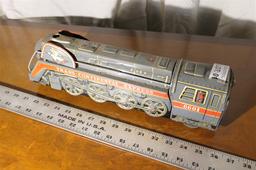 Vintage Metal Trans Continental Express Train Toy Battery Op