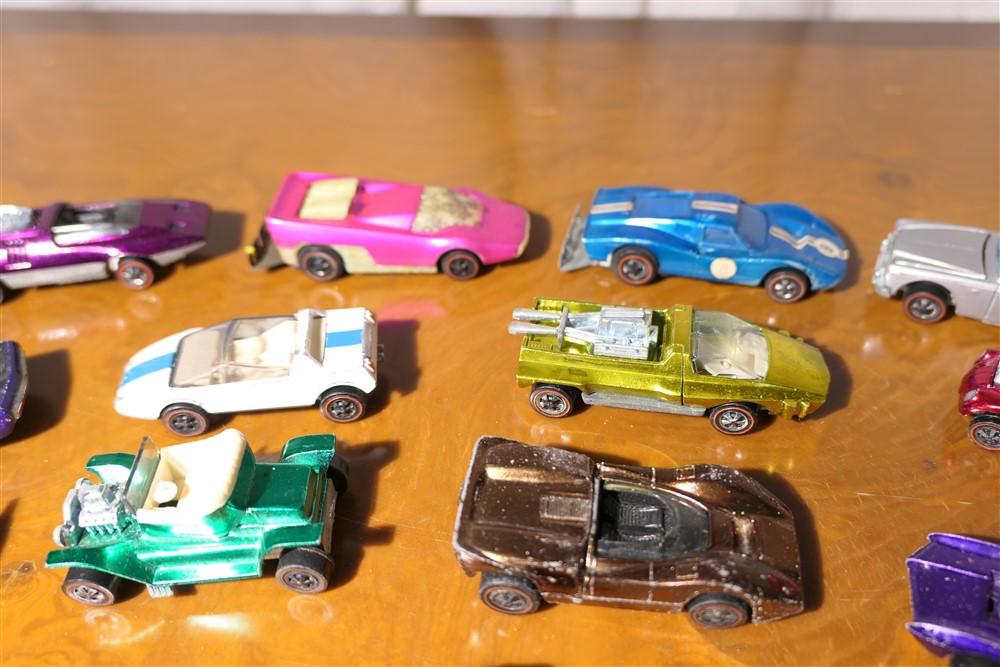 Large Qty of Red Line Hot Wheels Cars in Case + More