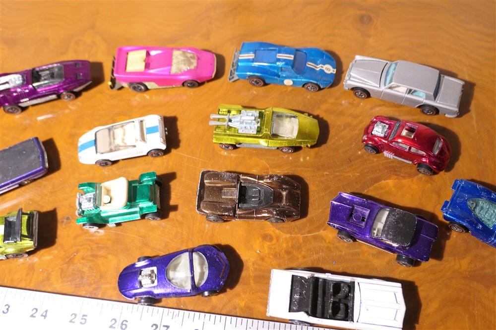 Large Qty of Red Line Hot Wheels Cars in Case + More