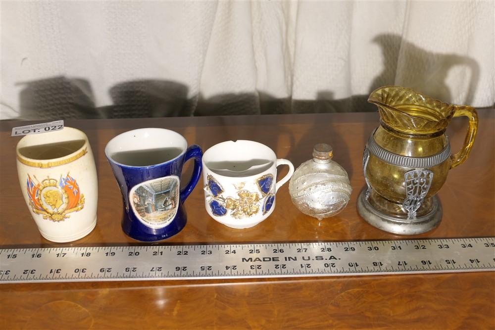 Group Collectible Glass, Ceramics - Antique