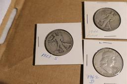 Group of 7 Silver Half Dollar US Coins