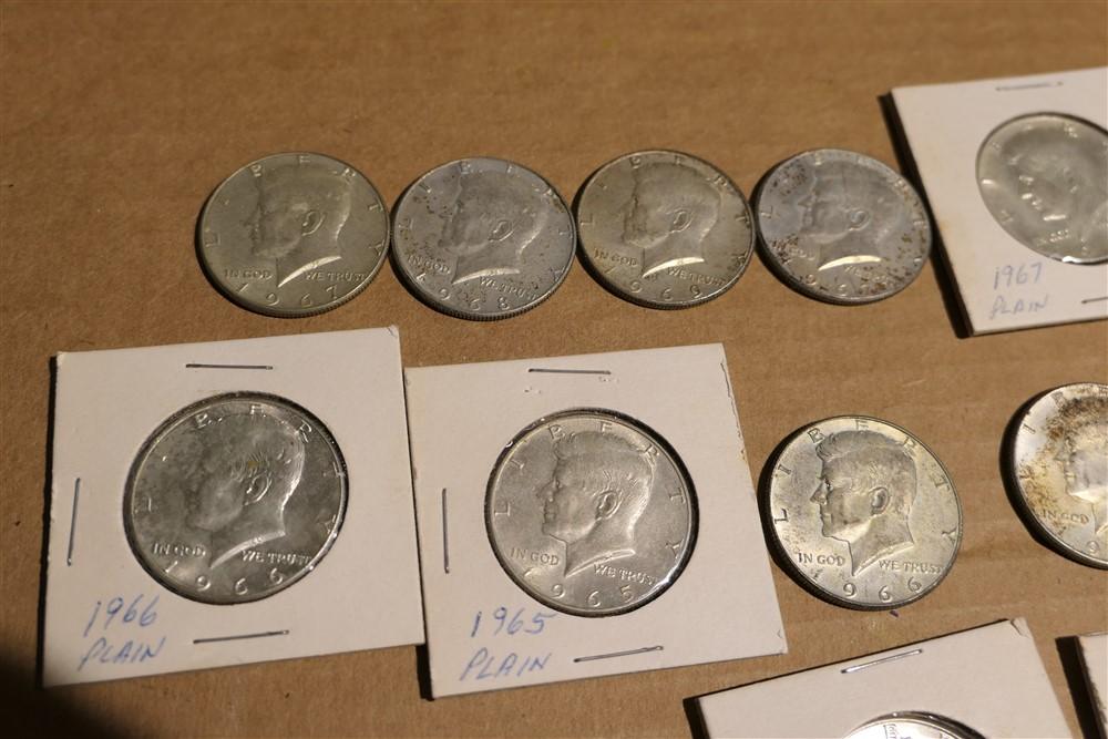 Group Lot of Silver Kennedy Half Dollar Coins