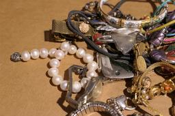 Group Lot Misc. Costume Jewelry, watches