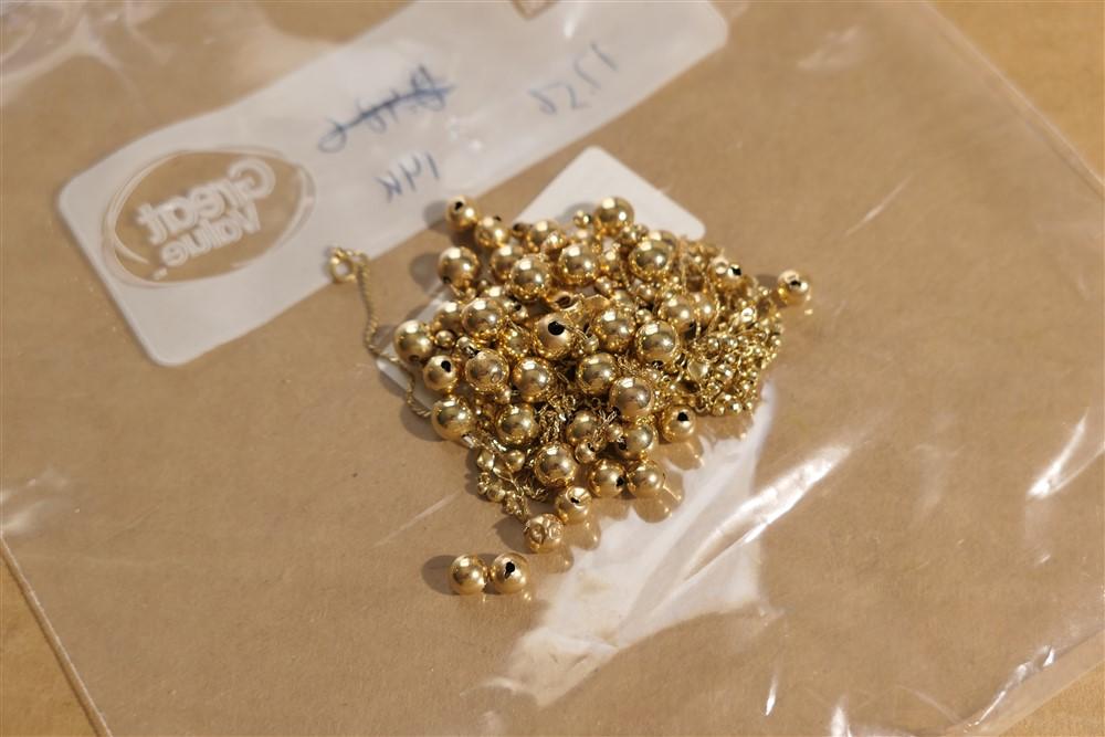 17.56 grams 14k assorted gold beads