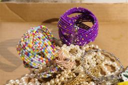 Large Lot assorted costume jewelry, beads etc