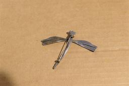 Unusual Sterling Silver Dragonfly Brooch