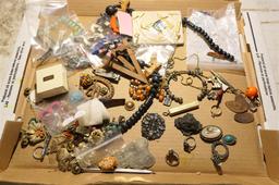 Lot of nicer, unusual antique jewelry etc