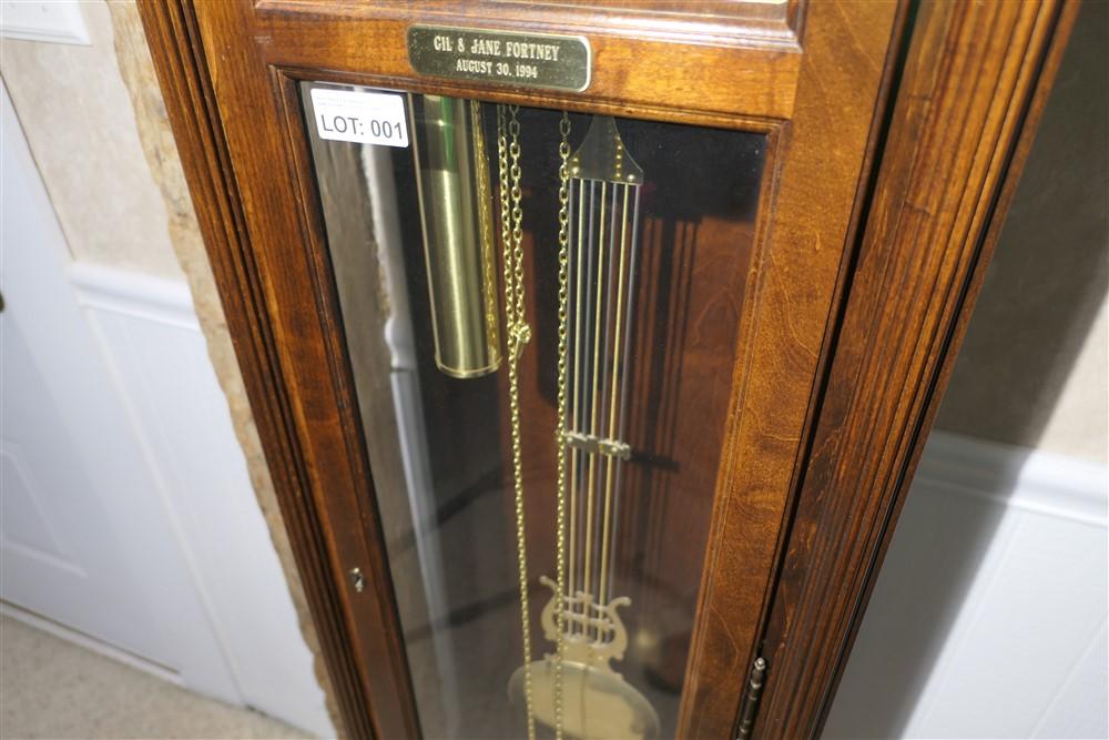 Vintage Howard Miller tall case grandfather clock