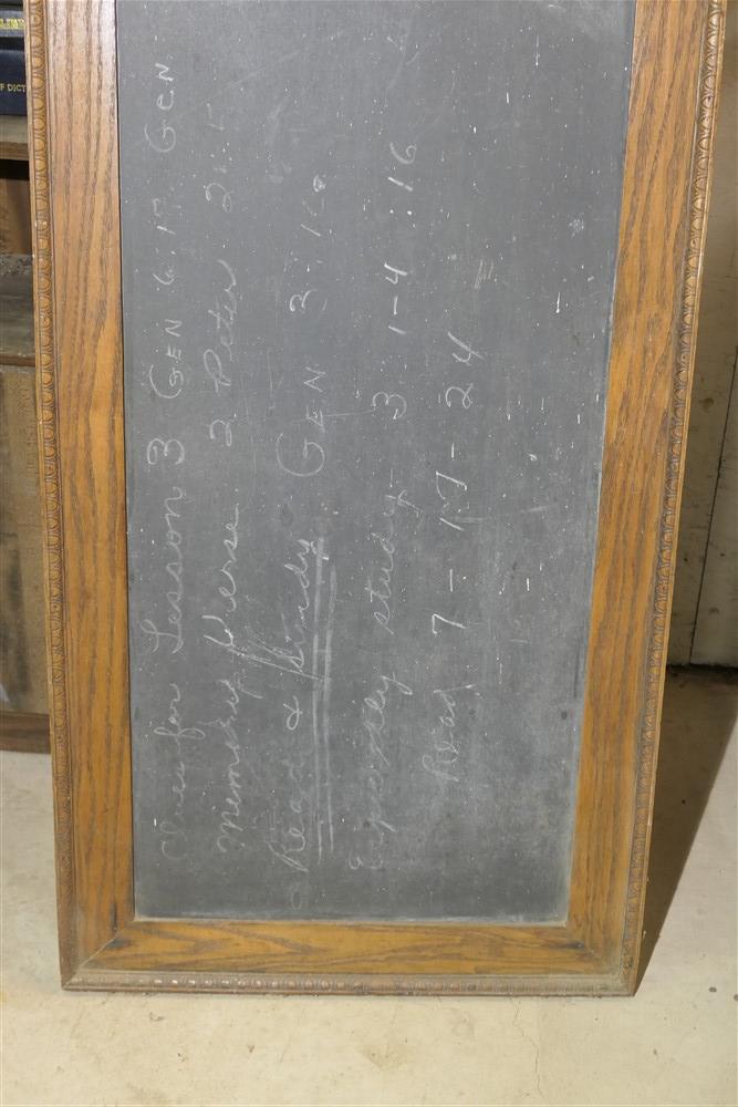 Fantastic antique slate chalkboard w/old lesson