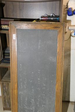Fantastic antique slate chalkboard w/old lesson