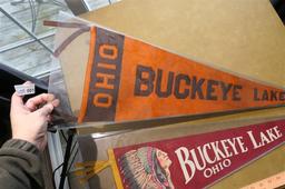 2 Antique Buckeye Lake Ohio Pennants