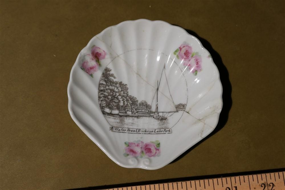 Antique Buckeye Lake Park Shell China Dish