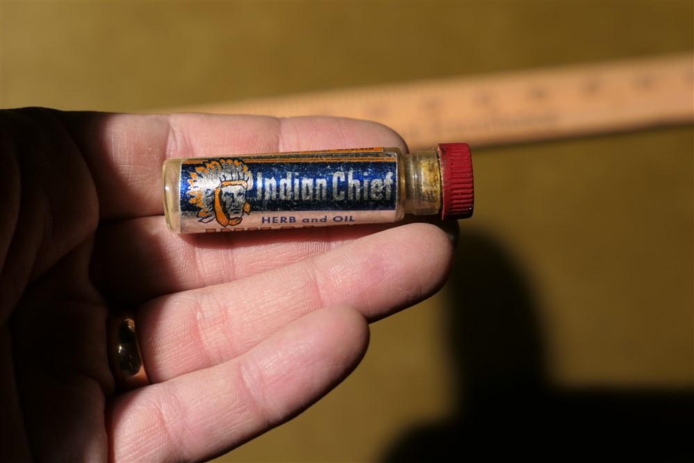 Indian Chief Inhaler Glass Bottle - Buckeye Lake