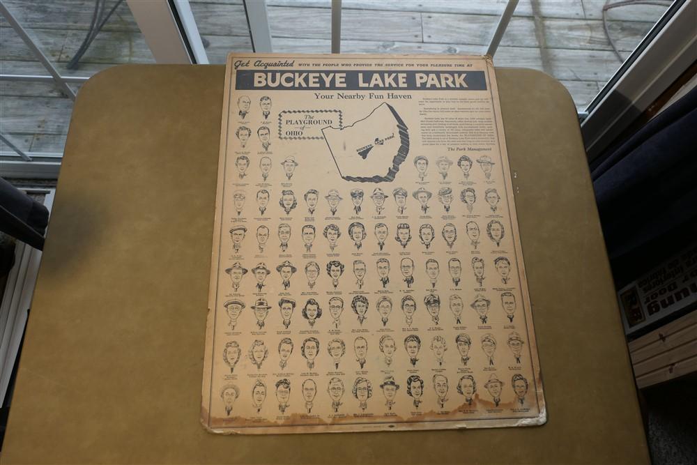 Rare Buckeye Lake Park "Get Acquainted" Poster