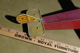 Antique The Red Arrow Metal Toy Airplane by Henry Katz