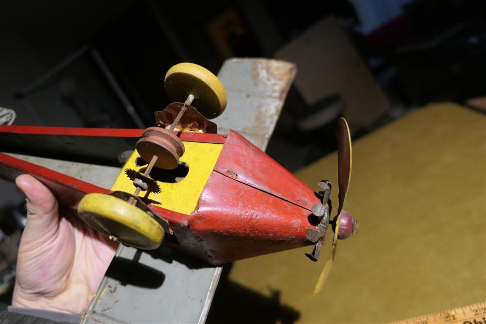 Antique The Red Arrow Metal Toy Airplane by Henry Katz