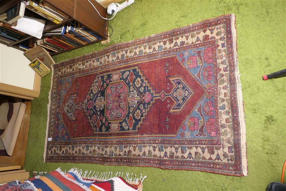 Size Smaller Sized Antique Persian rug or carpet - Hand Knotted