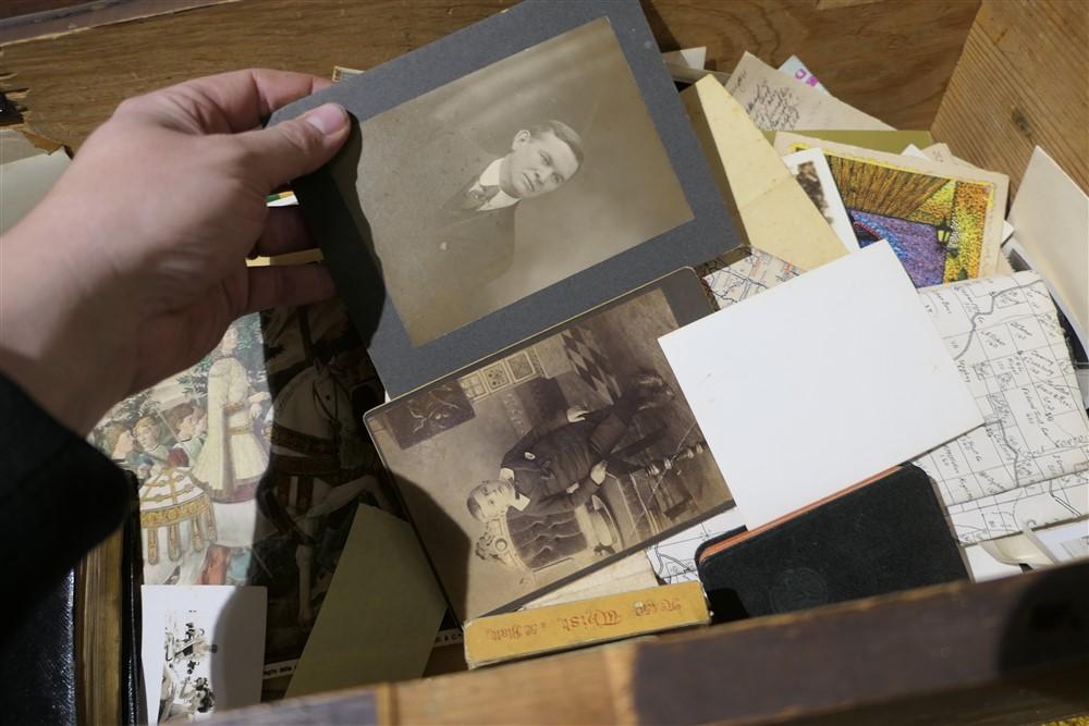 Huge box of assorted paper, photos, ephemera