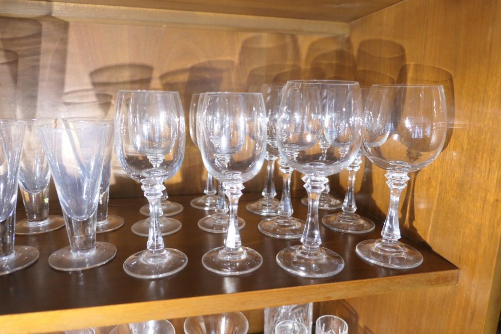 Large lot of better crystal, mid century glasses