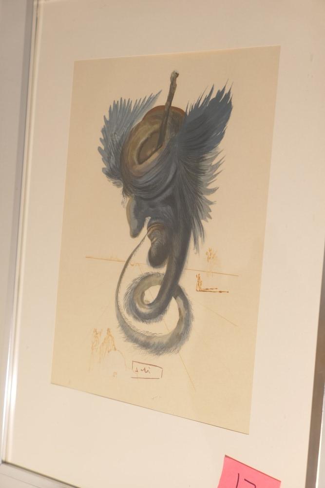 Vintage Dali LIthograph in Frame