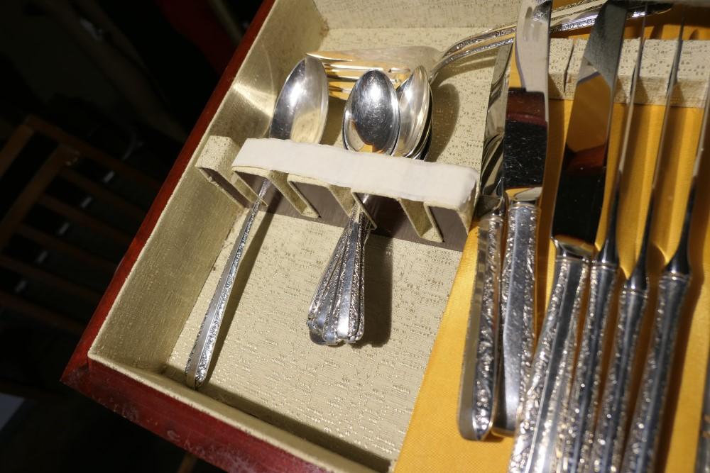 Set of Vintage Sterling Silver Flatware in Case