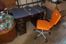 Antique desk and vintage style chair