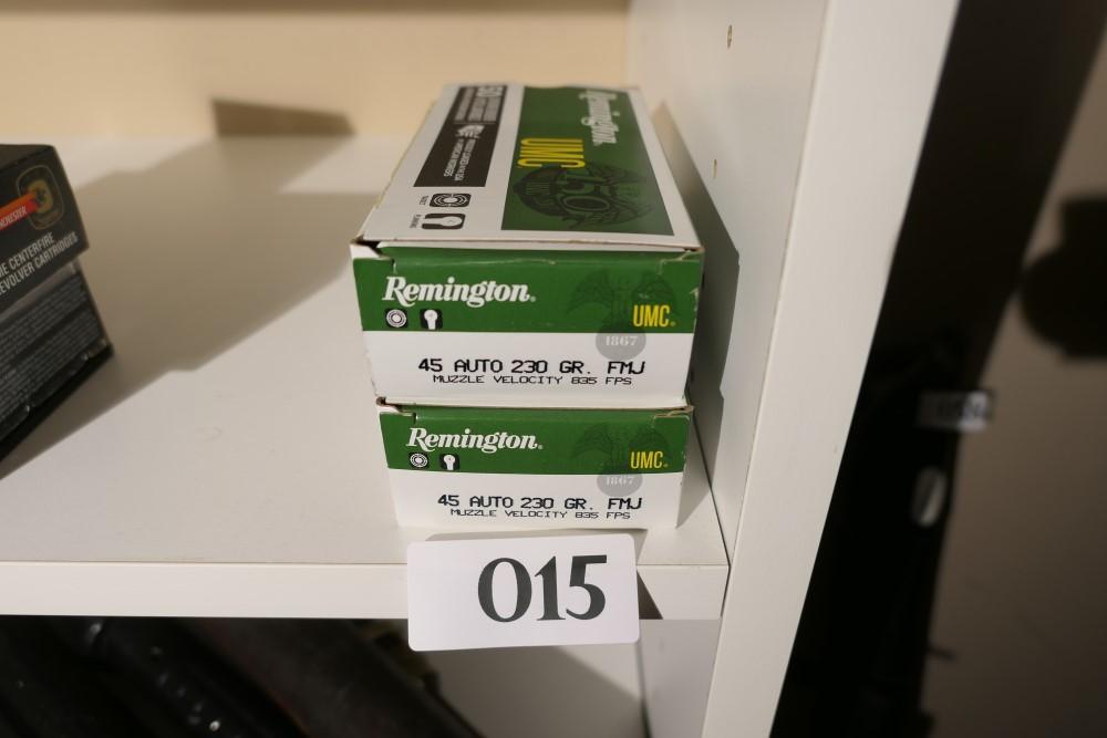 2 Boxes 45 Auto Remington UMC Ammo