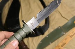 Large Vintage Gurkha Kukri Knife PLUS fighting knife