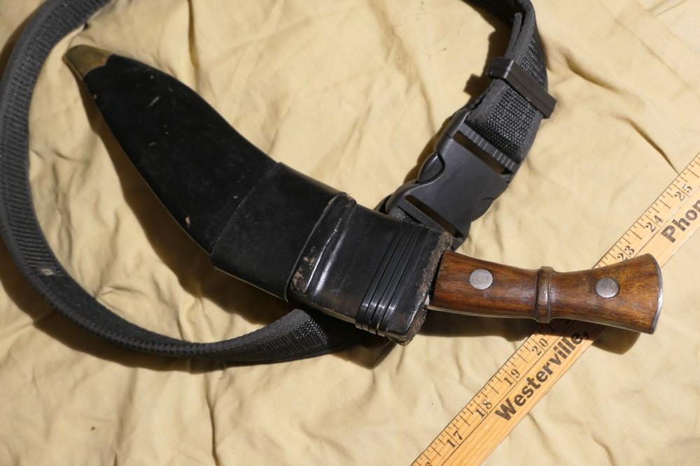 Large Vintage Gurkha Kukri Knife PLUS fighting knife