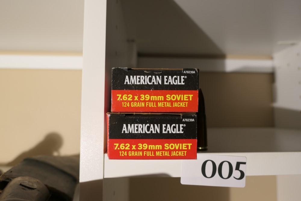 2 Boxes 7.62 x 39mm Ammo 20 rnds each
