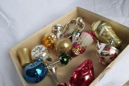 Group lot of Misc. Blown Glass Feather Tree Ornaments