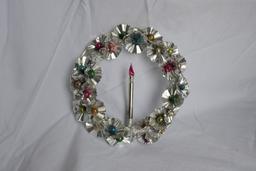 Vintage Mercury Glass Christmas Hanging Wreath