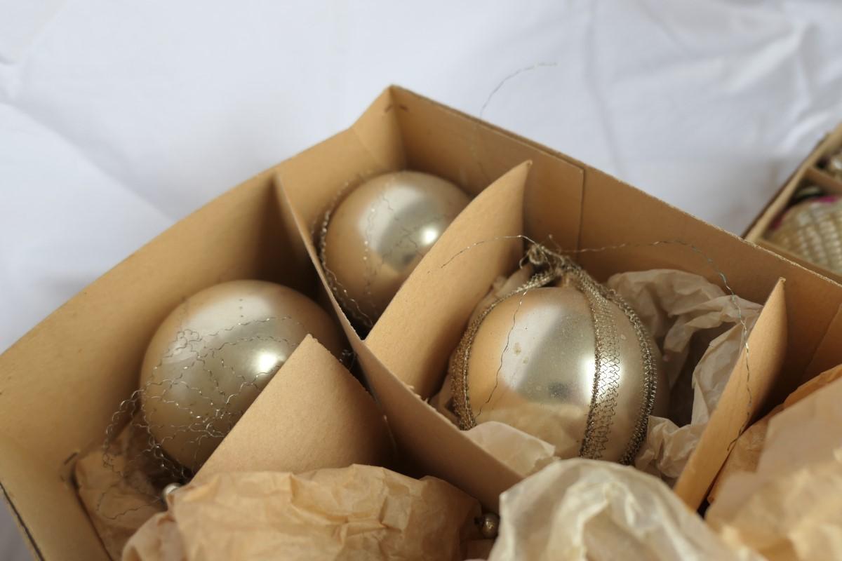 3 Partial Boxes of Antique Christmas Ornaments