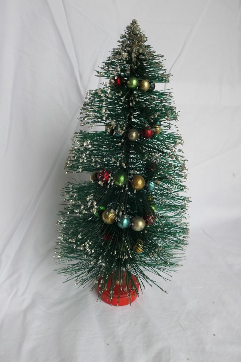 Vintage Decorated Bottle Brush Tree