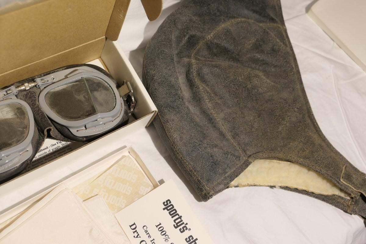 Group Lot Aviator Items - Goggles, Hat, Scarf