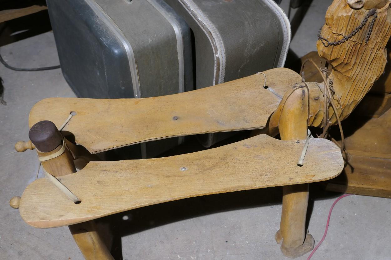 Unusual vintage camel saddle or bench