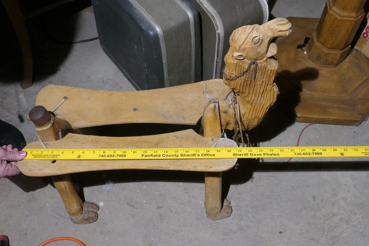 Unusual vintage camel saddle or bench