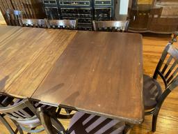 Large sized dining table plus chairs