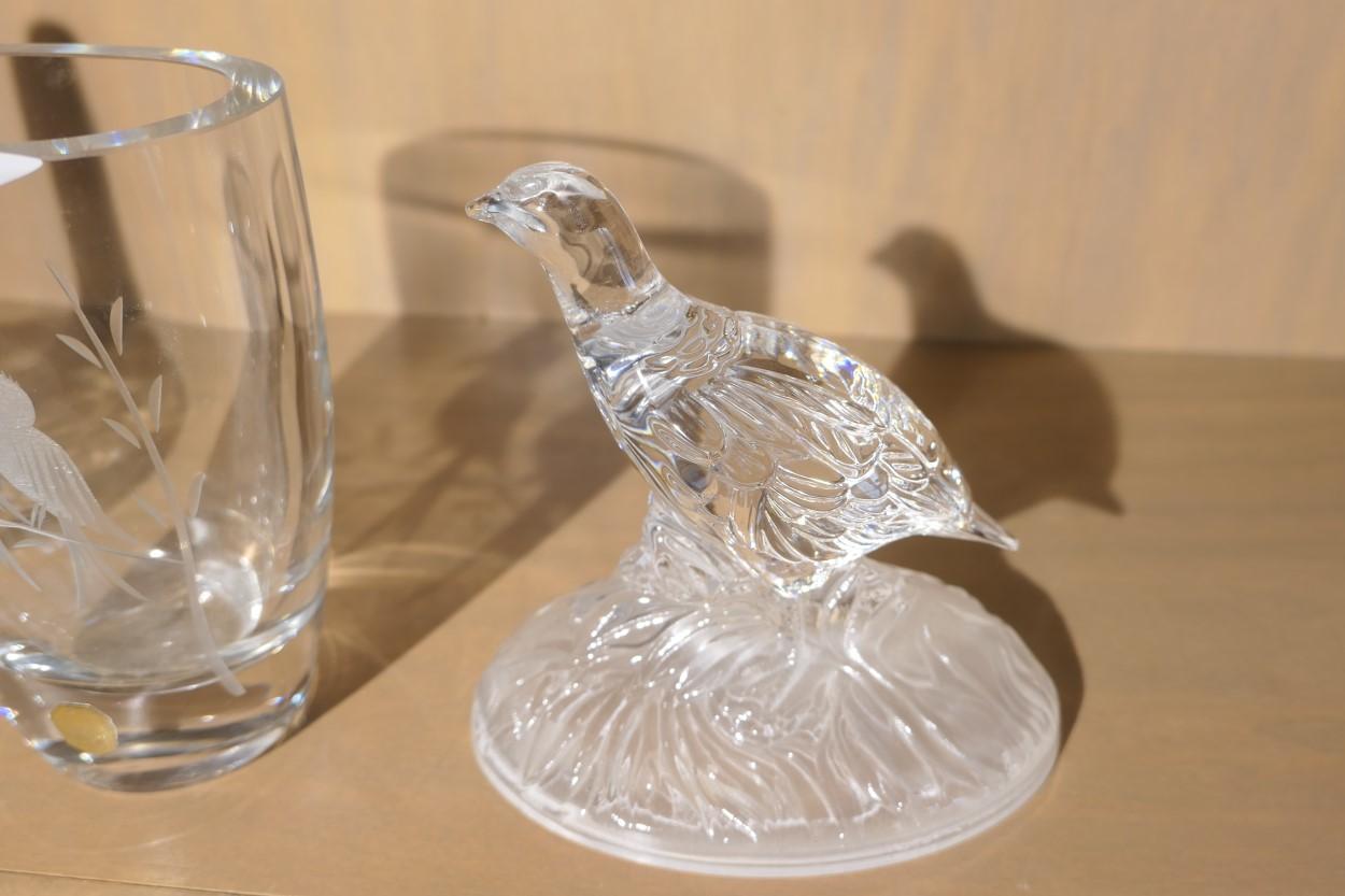 Group lot of clear glass, crystal