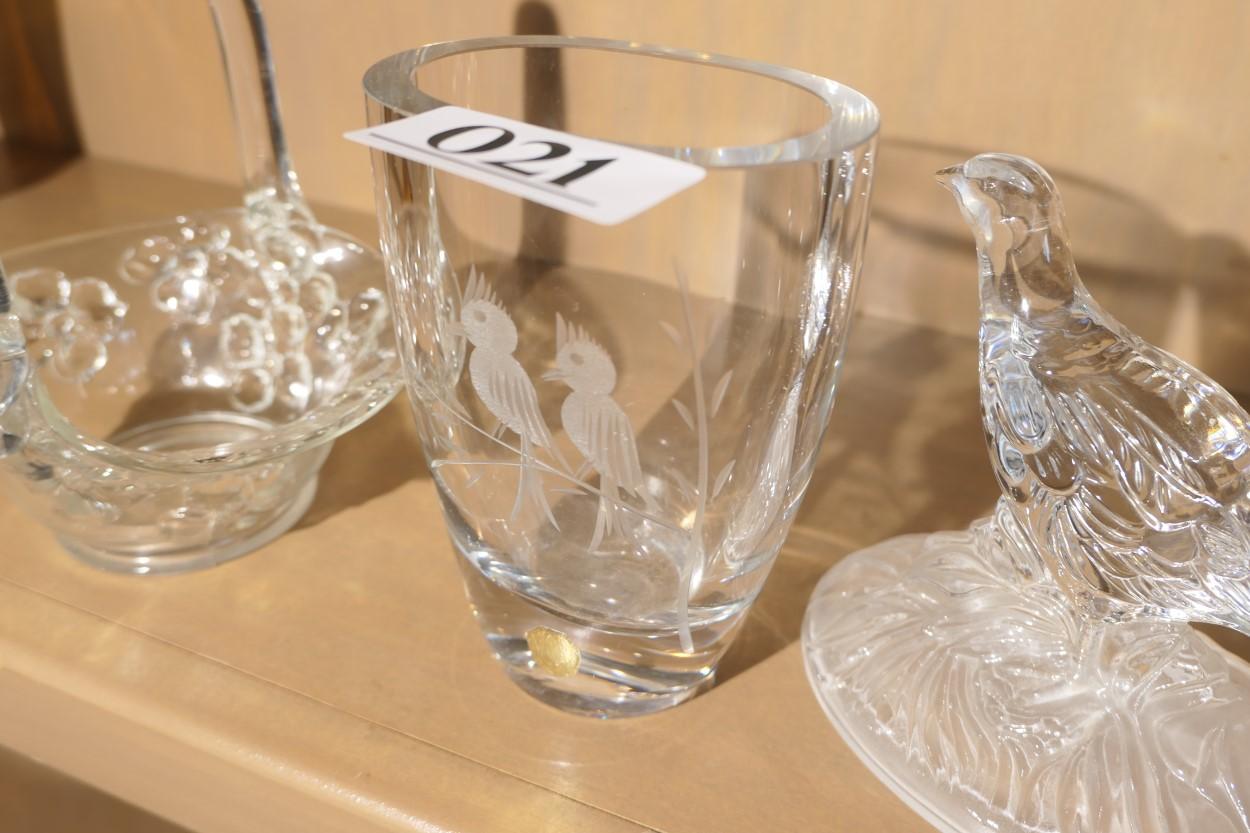 Group lot of clear glass, crystal