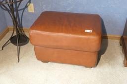 Vintage Italian Leather Footstool