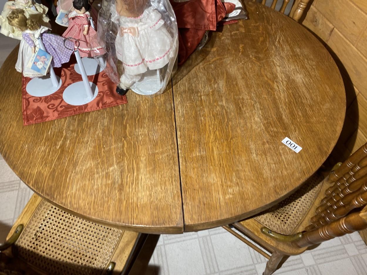 Antique Oak Kitchen Table & Chairs