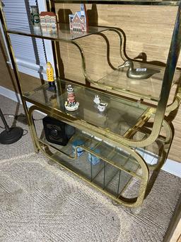 Vintage Milo Baughman Brass Modular Shelf Etagere Unit