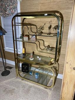 Vintage Milo Baughman Brass Modular Shelf Etagere Unit