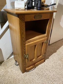 Vintage White Clad Ice Box Style Stand or Cabinet