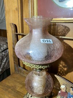 Victorian Style Crackle Glass Table Lamp