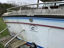 1981 24' Reinell Mercruiser Fishing Charter boat on Trailer