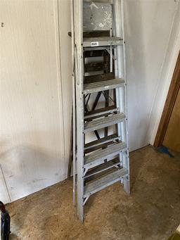 Pair of ladders - aluminum and wood