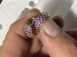 10k gold earrings and ring - 5.24 grams