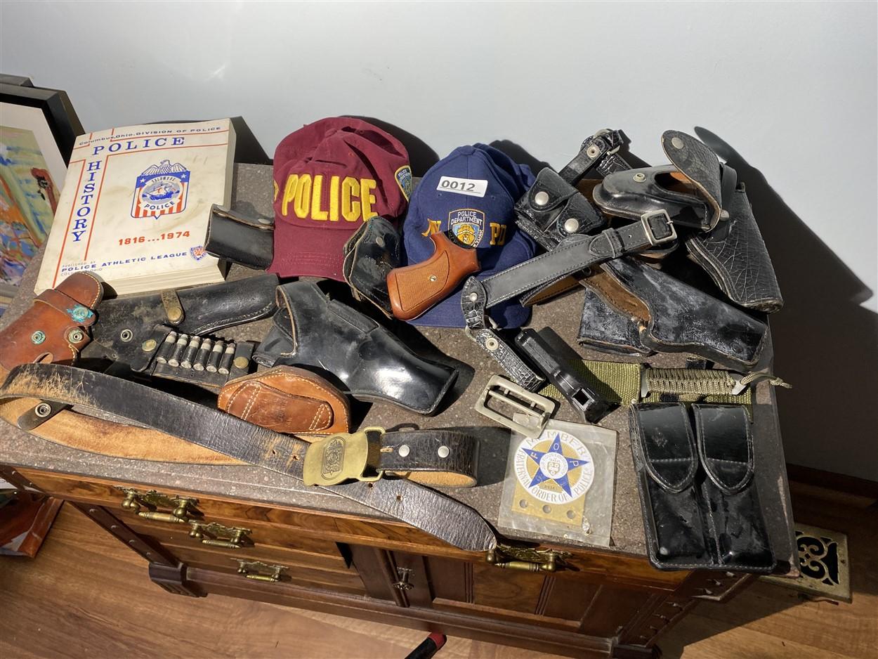 Large lot vintage police items